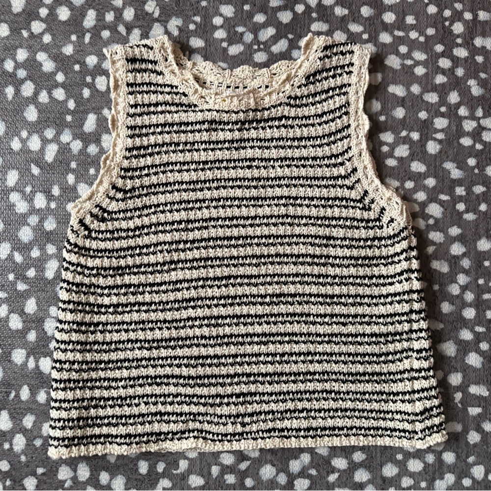 Velvet by Graham & Spencer Striped Knit Tank Top - Size Large
